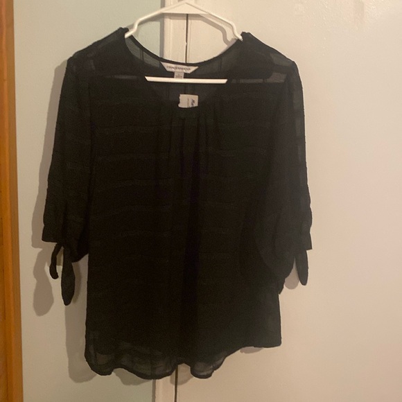 Counterparts Tops - Black sheer blouse for women